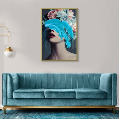 Decono Картина Тюркоаз и Цветя