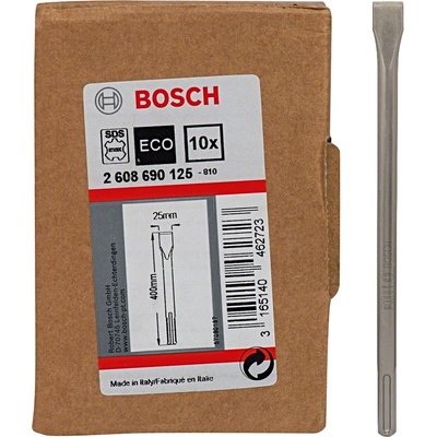 BOSCH balení 400mm plochých sekáčů SDSMAX, 10 ks (šířka 25 mm)