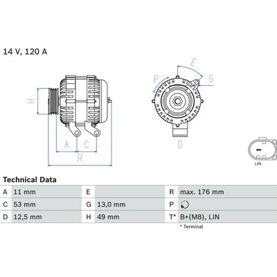 generátor BOSCH 0 986 082 220 BO 0986082220