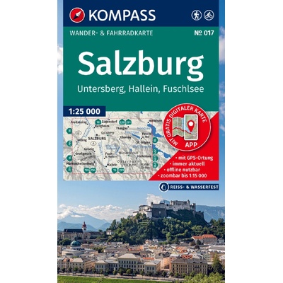 017 Salzburg, Untersberg, Hallein, Fuschlsee 1: 25 000 KOMPASS
