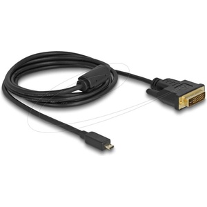 Delock Кабел micro HDMI мъжко към DVI-D мъжко, 2 m (DELOCK-83586) - Allstore