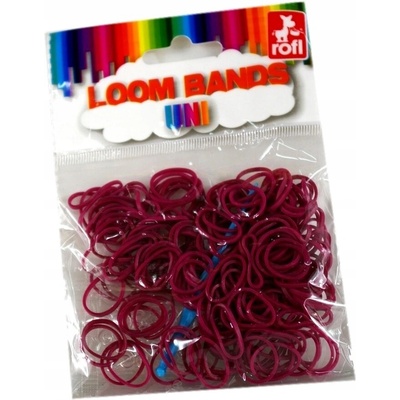Loom Band Bordové Gumičky na náramky S 200 kusov háčik