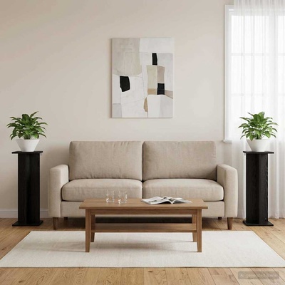 vidaXL Стойка за растения 2 бр. Черен дъб 25 x 25, 5 x 80, 5 см (899645)