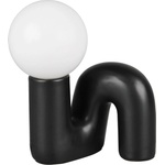 Reality Черна керамична настолна лампа (височина 21, 5 cm) Quinn - Reality (R56821002)