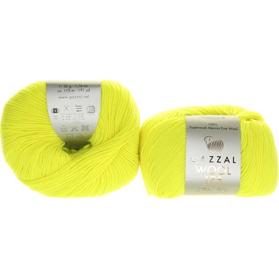 Gazzal Wool 175 353 neonově žlutá