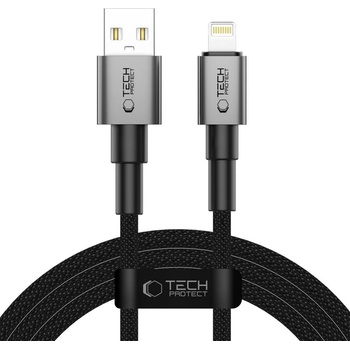 Tech-Protect Кабел за зареждане USB-A/Lightning 15W /2.4A 200см от Tech-Protect Ultraboost DNA- Iron Grey (5906302380862)