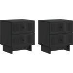 vidaXL Нощен шкаф 2 бр. Черно 43 x 34, 5 x 47, 5 см Инженерна дървесина (893838)