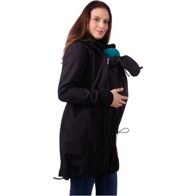 Jožánek softshellová bunda na nosenie detí Andrea tehotenská vsadka čierna