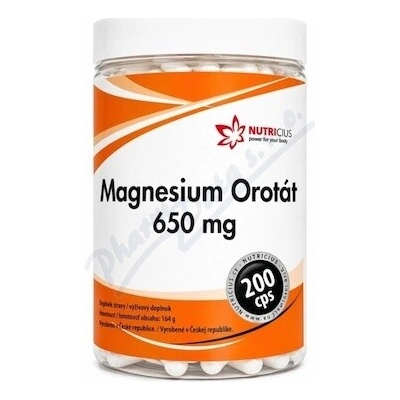 Nutricius Magnesium Orotát 650mg 200 kapslí