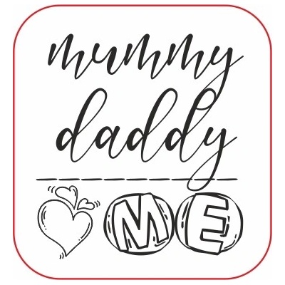 Štítok - mummy daddy Materiál/farba: Káva koženka