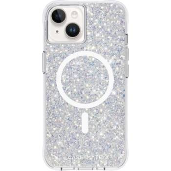 Púzdro Case Mate Twinkle s MagSafe a efektom hviezdneho prachu iPhone 14 - strieborné