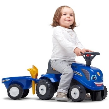 Falk traktor New Holland modré s volantem a valníkem