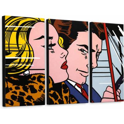 Ručne maľovaný POP Art obraz LICHTENSTEIN - 90x60 cm