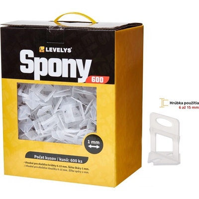 LEVELYS Spony 1mm 600ks/bal.
