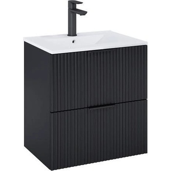 Roca Шкаф Unik Reef с 2 чекмеджета и умивалник, 615 x 465 mm, matt black, A857954532 + A3272A3000 (A852477532)