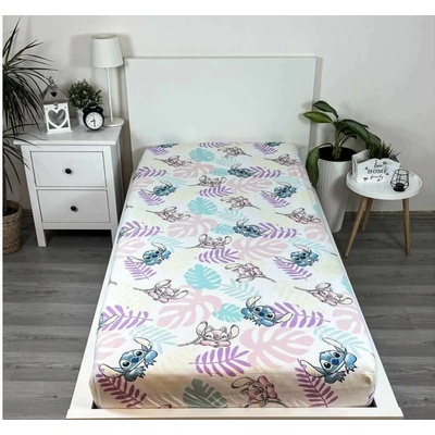 Jerry Fabrics Prostěradlo Lilo and Stitch Leaves 90x200x25