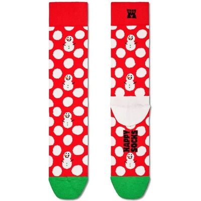 Чорапи Happy socks Big Dot Snowman Half long socks - Red (Red)