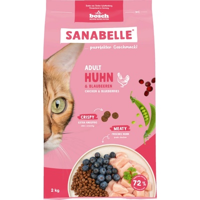Sanabelle Adult s kuracím a čučoriedkami 8 kg