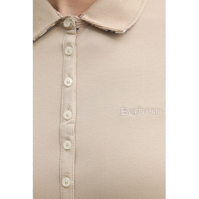 Barbour тениска с яка дамска от памук с еластан (LML0634)