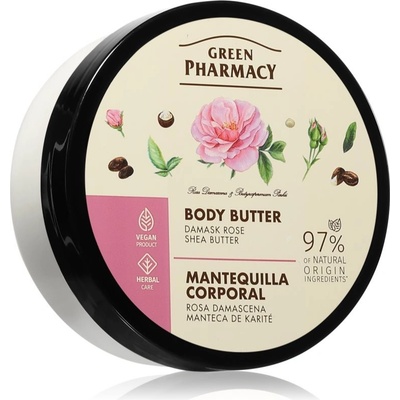 Green Pharmacy Damask Rose & Shea Butter Body Butter intenzívne hydratačné telové maslo 200 ml