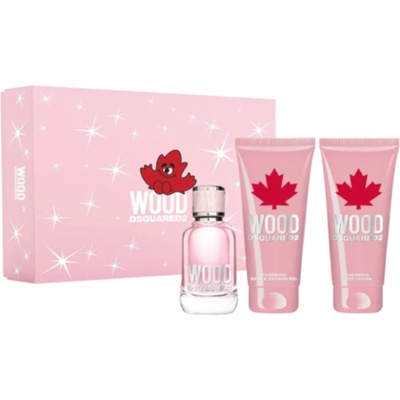 Dsquared2 Wood for Her - EDT 50 ml + Body Lotion 100 ml + Shower Gel 100 ml за жени