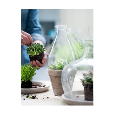 Mica decorations Květináč se skleněným poklopem 41 cm