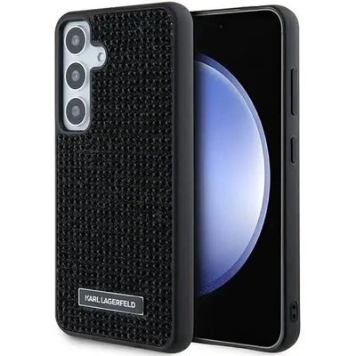 KARL LAGERFELD Кейс Karl Lagerfeld Rhinestone Metal Logo за Samsung Galaxy S24, черен (KF001963-0)