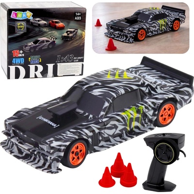 Lean Toys RC driftovacie športové auto čierne 1:43