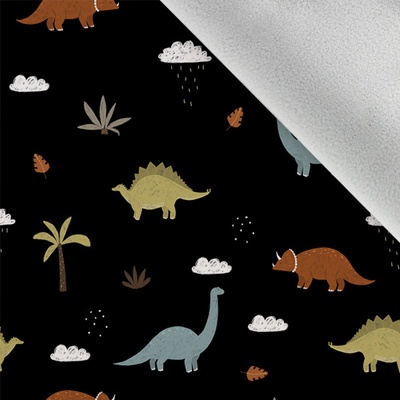 Softshell zimný svet dinosaurov čierny