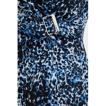 Morgan Рокля Morgan REELA в синьо дълга със стандартна кройка REELA (REELA)