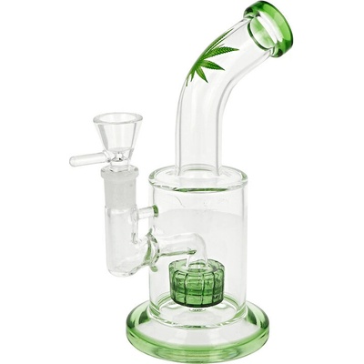 Super Heroes Skleněný bong s perkolací Green 21cm