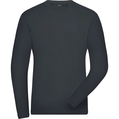 James & Nicholson tričko JN 1804 Solid elastické dlouhý rukáv pánské Carbon