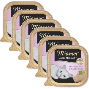 Miamor Milde Mahlzeit птиче месо и шунка 6 x 100 г