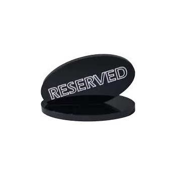 Image 1 of ALKAN AN-Табелка REZERVED АКРИЛ 7x13см (ZCP 741-3)ЧЕРНА (0136581)