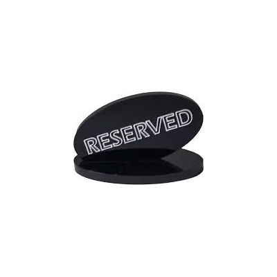 ALKAN AN-Табелка REZERVED АКРИЛ 7x13см (ZCP 741-3)ЧЕРНА (0136581)