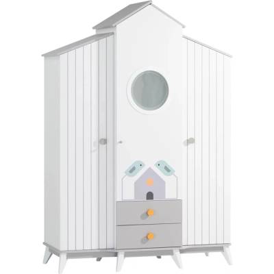 Трикрилен детски гардероб bird house