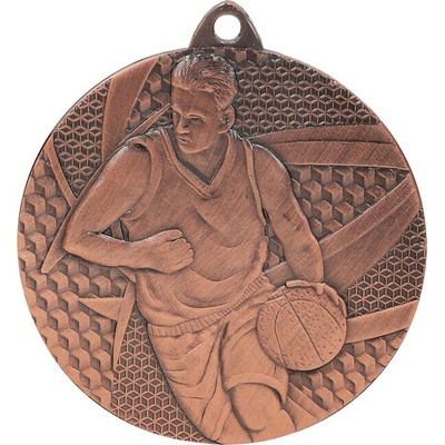 MMC6850/B Medaila basketbal pr.50 mm hr.2 mm bronz 5x0 2 cm