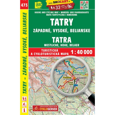 Mapa Tatry Západné Vysoké Belianske 1:40000