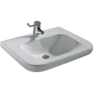 Ideal Standard Contour 21 - Умивалник без бариери 60x56 см, с 1 отвор за смесител, без преливник, бял E512301 (E512301)
