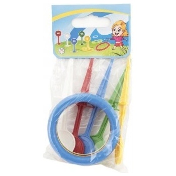 Teddies Hra házecí kroužky a kolíky - 22 cm