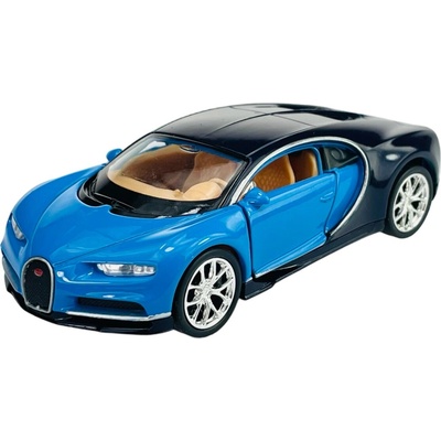 Welly Bugatti Chiron model modrá 1:34