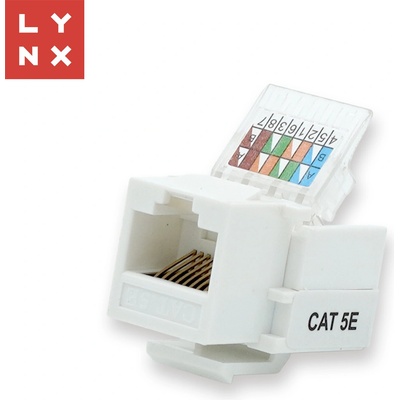 LYNX keystone UTP Cat5e, samozařevácí, 90 stp., bílý