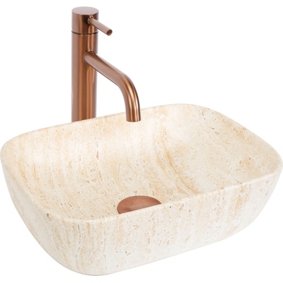 Rea Умивалник за плот Rea BELINDA MINI TRAVERTINE MATT (REA-U4700)