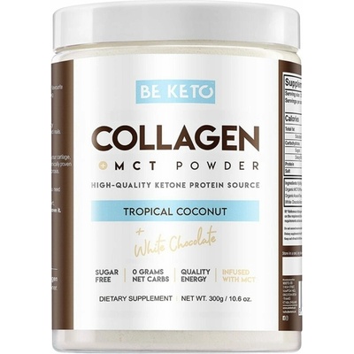 BeKeto Kolagén MCT v prášku tropický kokos a biela čokoláda 300 g