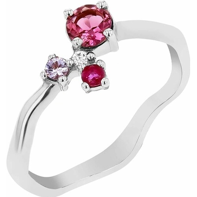 Eppi Cluster prsten s turmalínem tanzanitem rubínem a diamantem Roche R43678