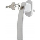 XL-TOOLS Kľučka okenná so zámkom a kľúčom, biela, rozmer štvorhranu 7x7 mm,