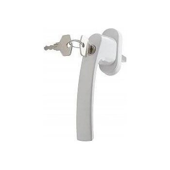 XL-TOOLS Kľučka okenná so zámkom a kľúčom, biela, rozmer štvorhranu 7x7 mm,