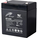 Ritar Оловна батерия RITAR, (RT1250) AGM, 12V, 5Ah, 90/ 70/ 10 1mm, Терминал 2