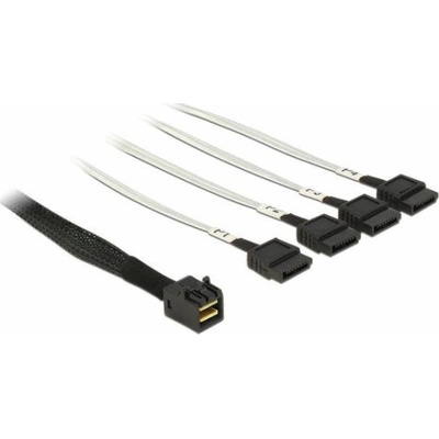 DELOCK Mini SAS HD x 4 SFF 8643 samec > 4 x SATA 7 Pin samice 0.5 m