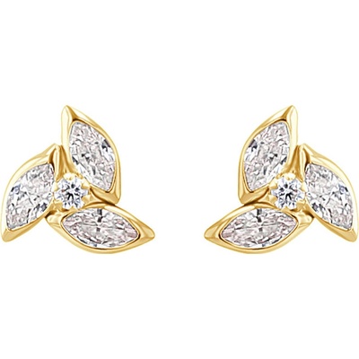Eppi Zlaté náušnice so zirkónmi Wanda E46059